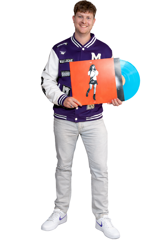 Man die LP laat zien